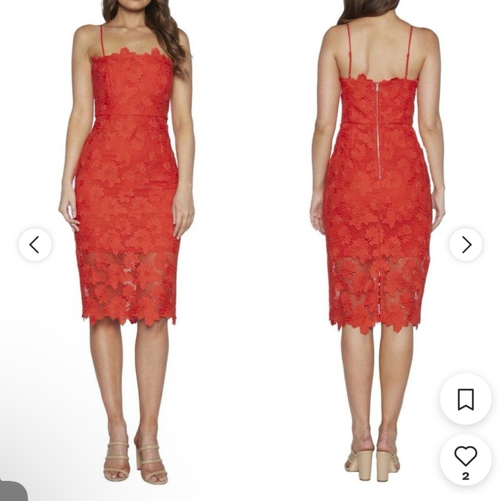 NWT Bardot Elegant Red Lace Dress